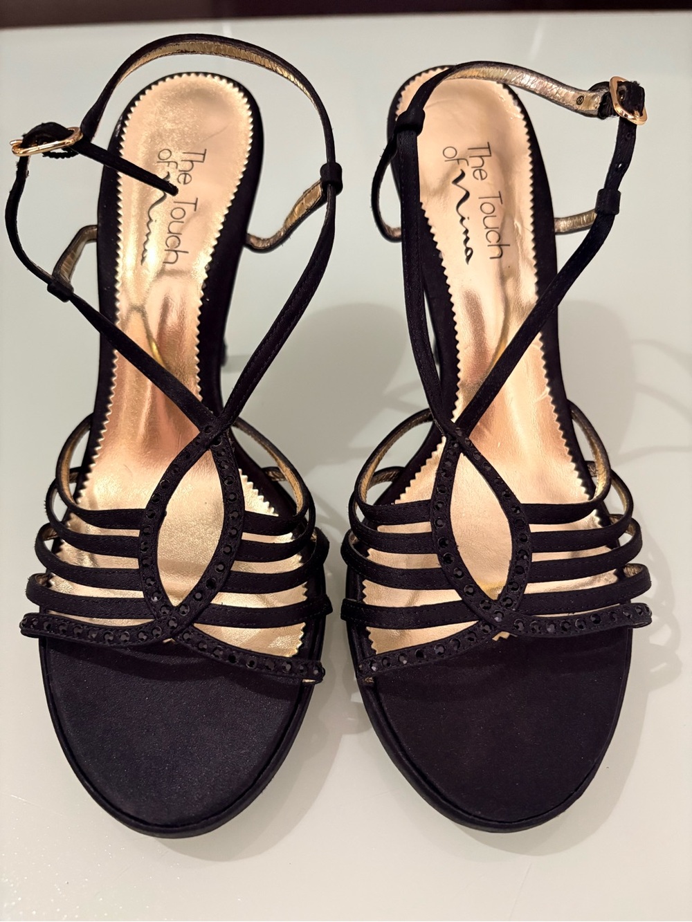 Strappy High Heels in Black